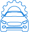 Car and gear icon, automotive maintenance service