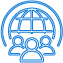 Global network with people icons