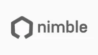 Nimble logo with hexagon design